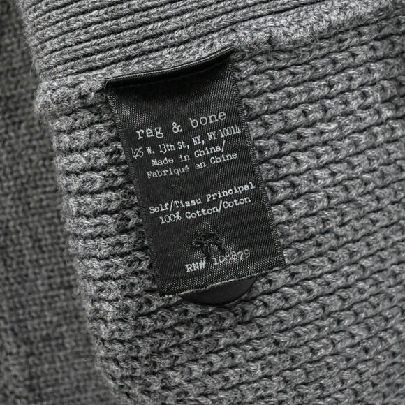 Rag & Bone NY Standard Issue Avery Shawl Collar Cardigan in grey size Small - Picture 7 of 7